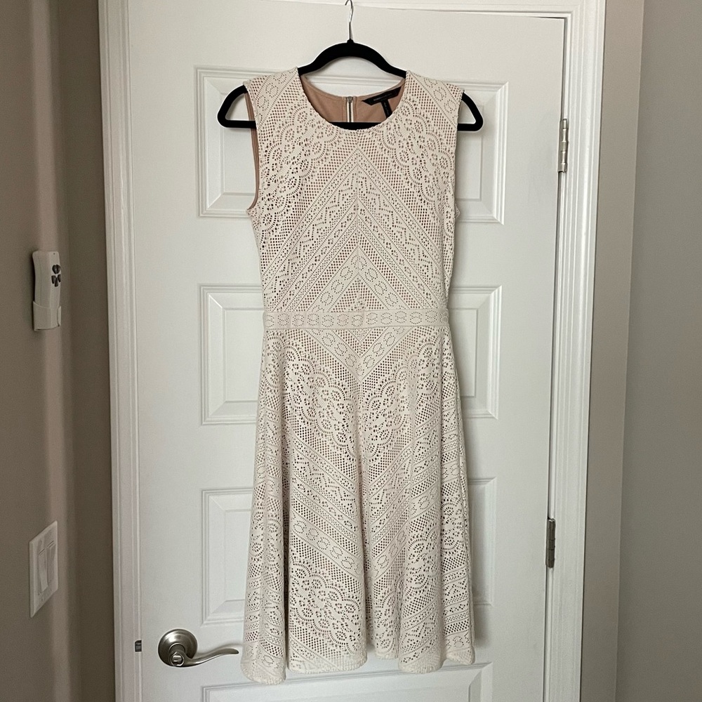 BCBGMAXAZRIA Dalency Striped Lace Dress